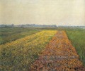 Les champs jaunes à Gennevilliers paysage Gustave Caillebotte